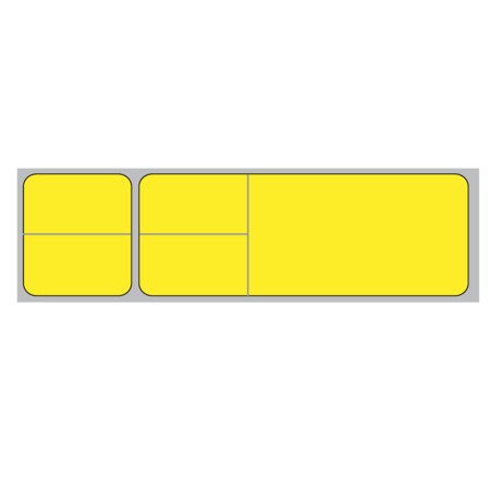Nevs Misys/Sunquest - Multi Set Label MSL - Knife-Cut 1 3 x 4 3, PK4 CB-SUN-7K-FYEL